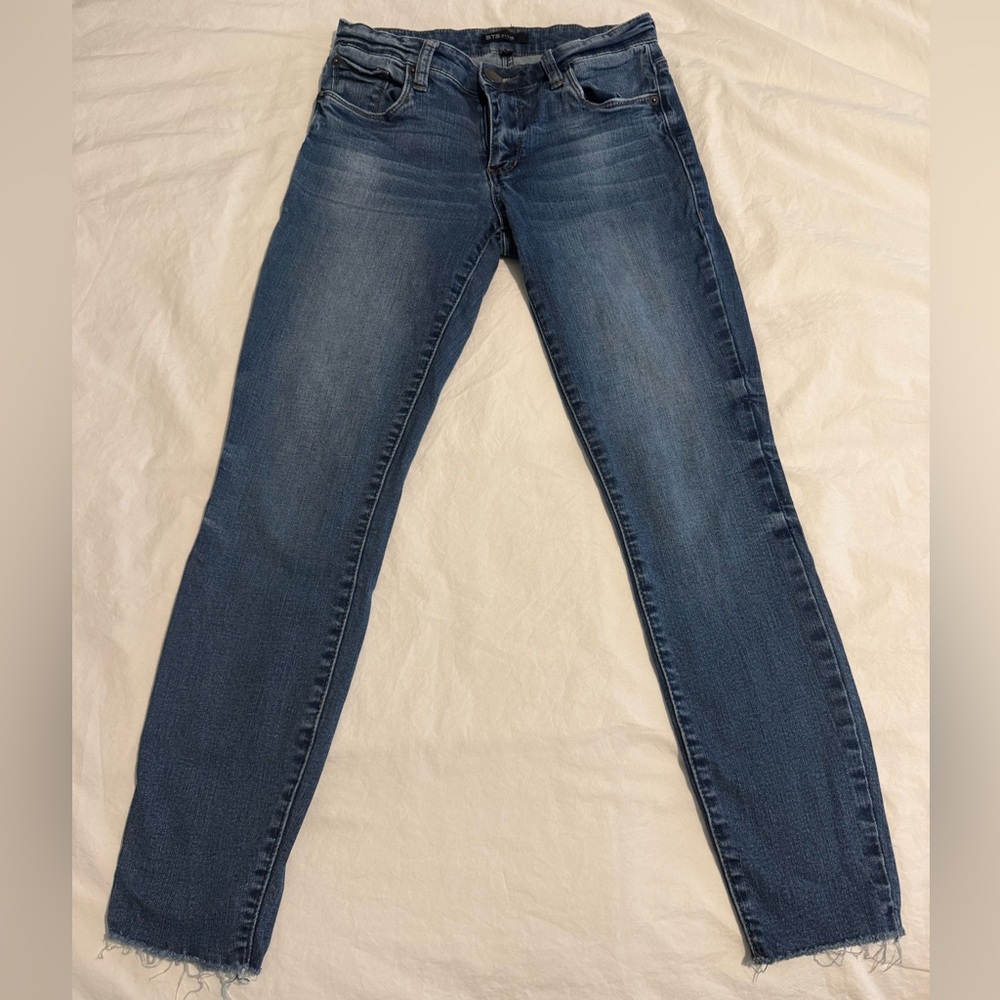 STS Blue Skinny Jeans Raw Hem Size 25